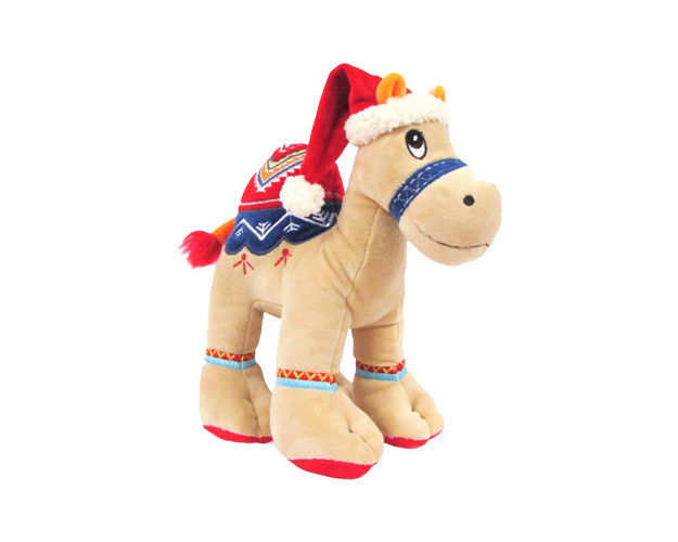 Brown Camel with Santa Hat - Keyring