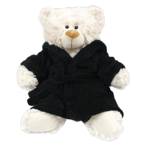 Cream Bear with Plain Bathrobe