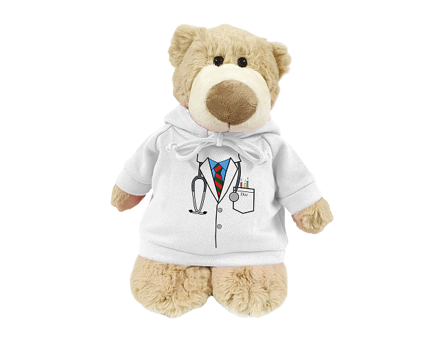 Doctor Bear with trendy white doctor’s coat