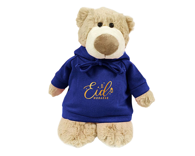 Mascot Bear with Printed Hoodie